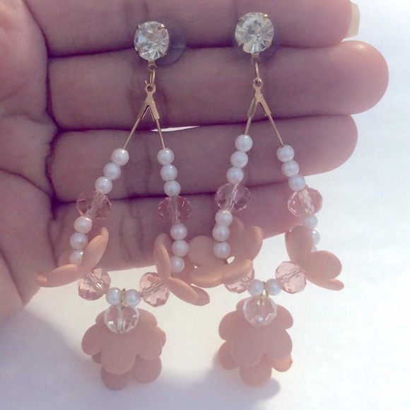 Vintage floral earrings - Picture 1 of 2